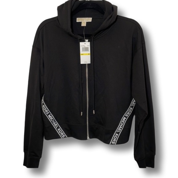 Michael Kors logo tape hoodie size M zip up